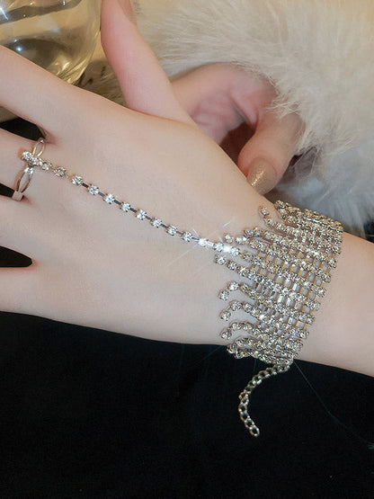 Rhine Stones Tasseled Bracelet Accessories