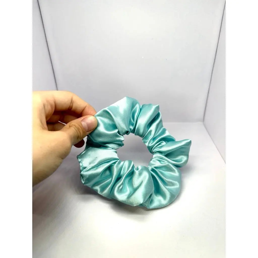 Mini Seafoam Green Silk Scrunchie