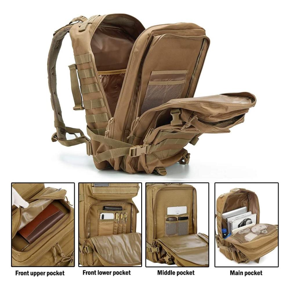 JupiterGear Military 3P Tactical 45L Backpack Army 3 Day Assault Pack Molle Bag Rucksack Range Bag