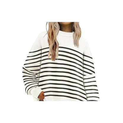Sure! Here is an optimized title for your clothing product:

"Cozy Batwing Sleeve Knit Sweater with Side Sl