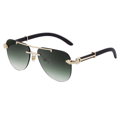 Unisex UV400 Retro Pilot Frameless Eyewear Sunglasses