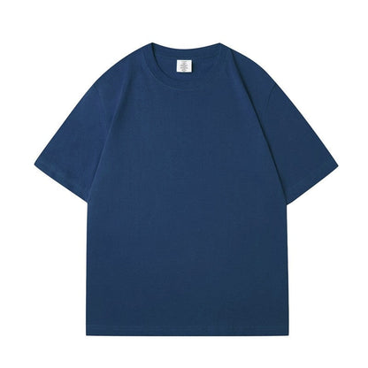 Solid Color Unisex Round Neck T-Shirt