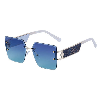 Oversized Square Frame Wide Leg Sunglasses