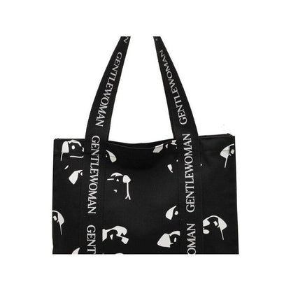 Chic Canvas Tote Bag Featuring Bold Letter Print
