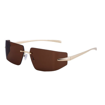 Unisex UV400 Curve Frameless Fashion Outdoor Eyewear Sunglasses