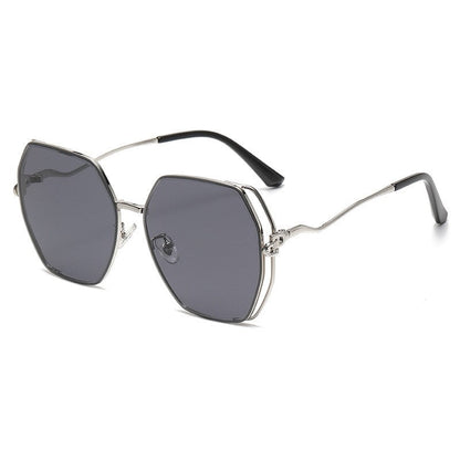 Fashion Large Metal Frame Outdoor Sun Protection Polarized Sunglasses
