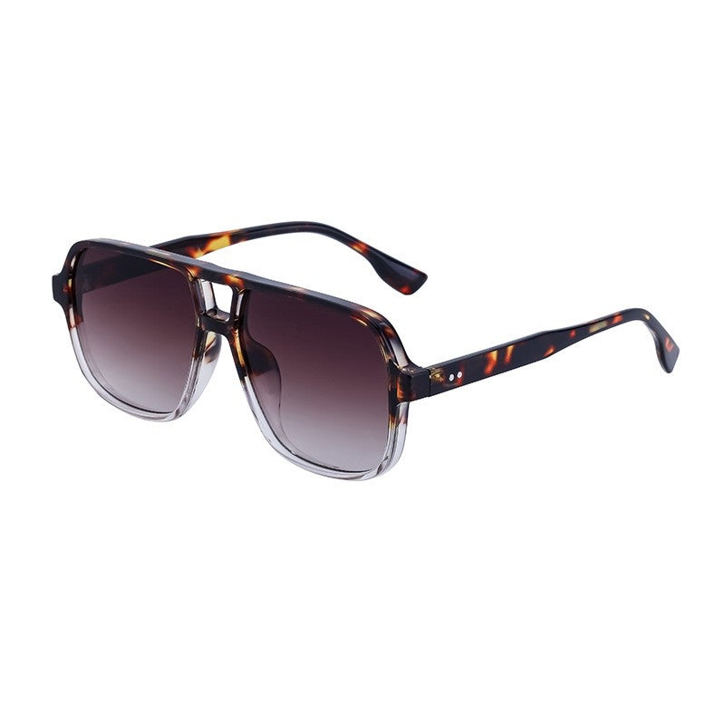 Retro Large Full Square Frame UV400 UV Protection Outdoor Sunglasses
