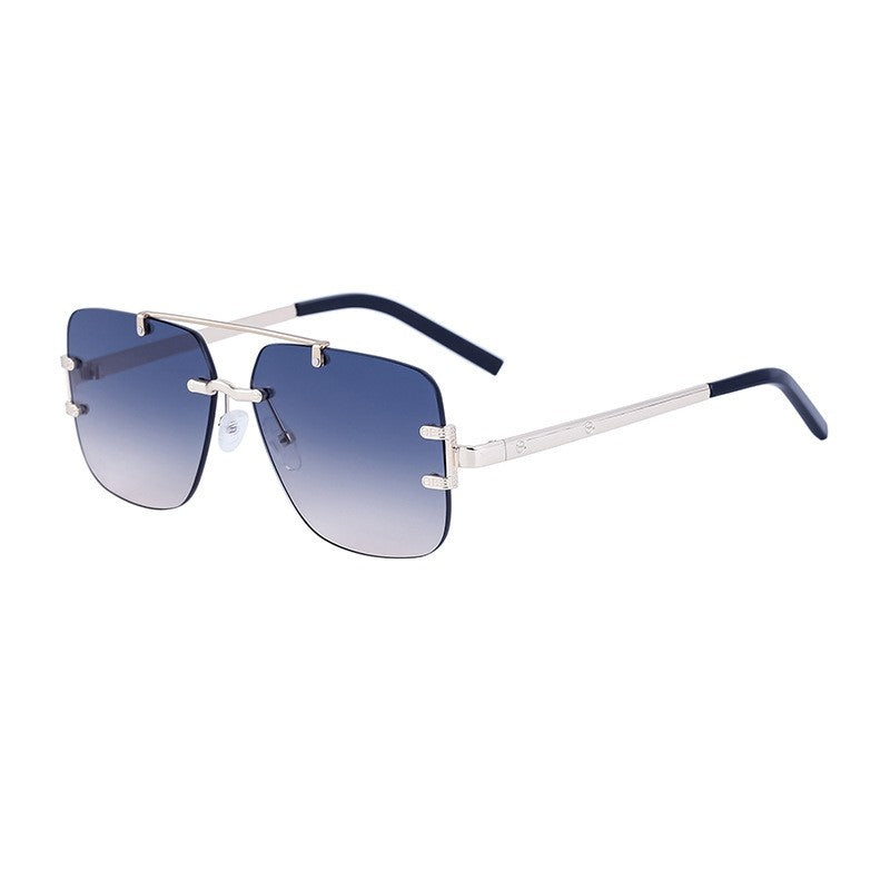 Stylish Rimless Metal Beam Sunglasses For Men