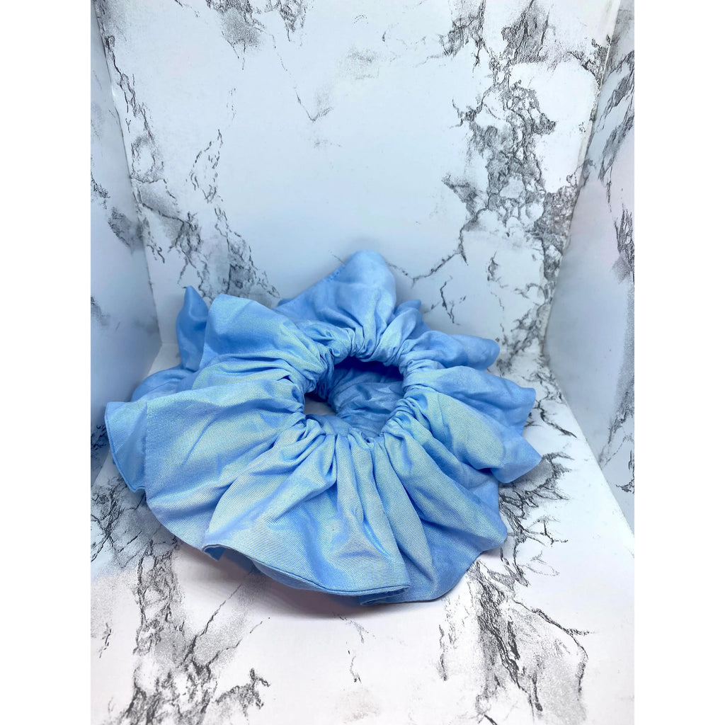 Light Blue Knit Scrunchie