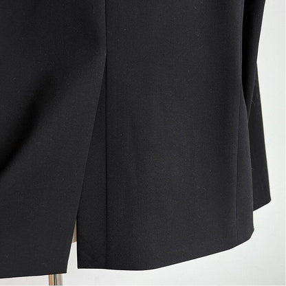 Chic Chinese Jacquard Lapel Blazer with Faux Two-Piece Design