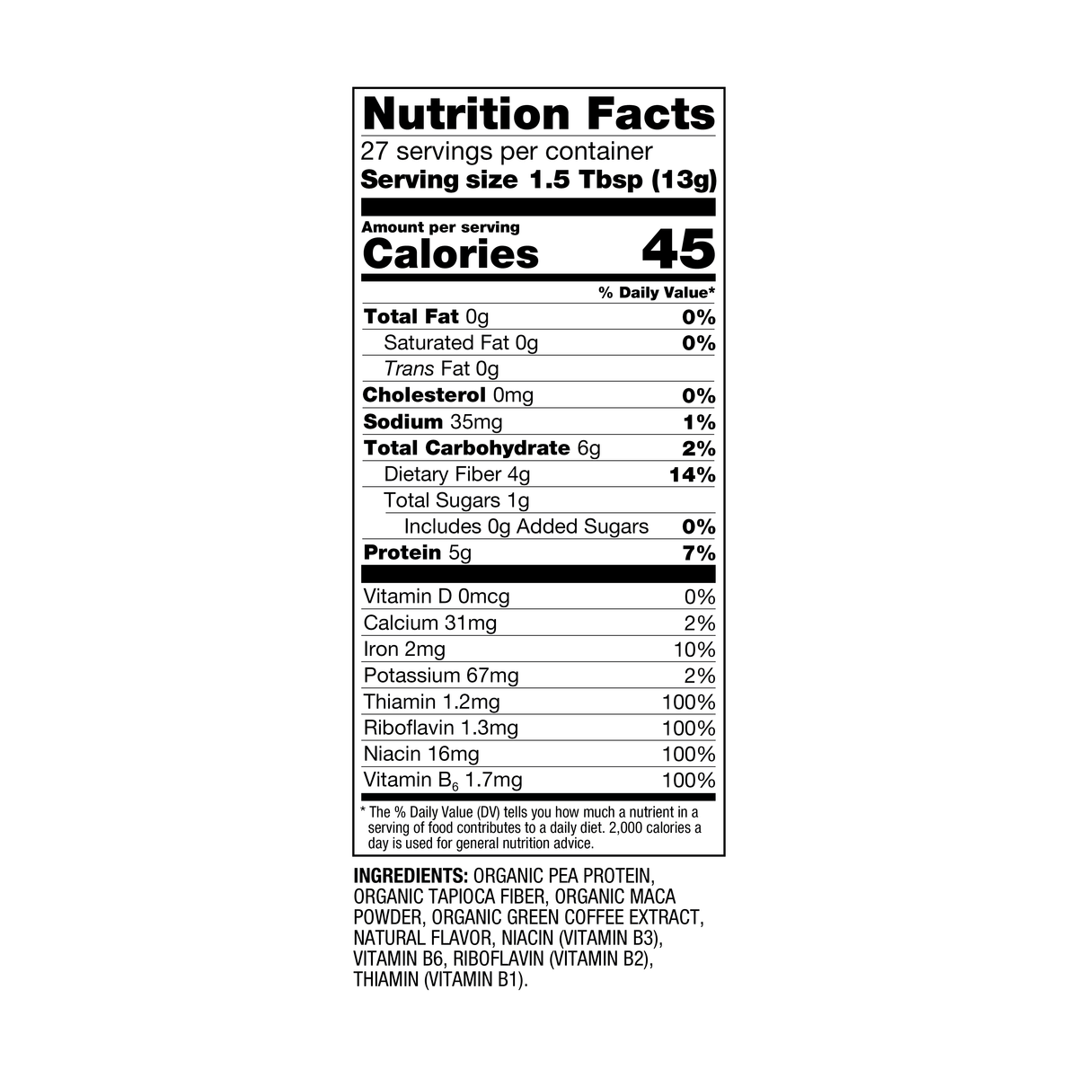BetterBody Foods Organic Energy Blend 360 g - 6-pk RRP Case