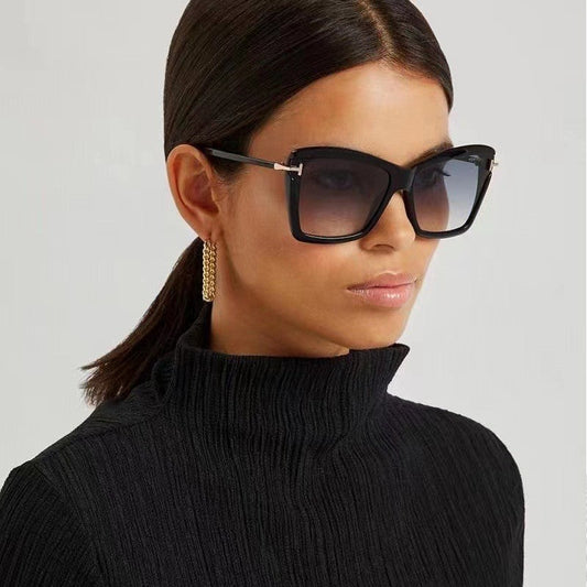 Ladies Fashion Cat Eye Slim Leg Sunglasses