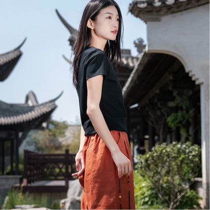 Flowy Nine-Point Lantern Trousers