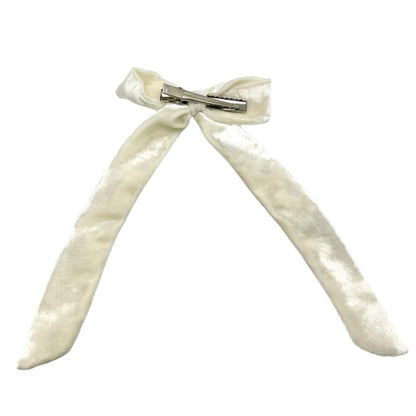 Ivory Crushed Velvet Christmas Bow