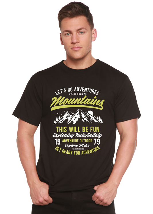 Let's Go Adventure Men's Bamboo Viscose/Organic Cotton Short Sleeve Graphic T-Shirt