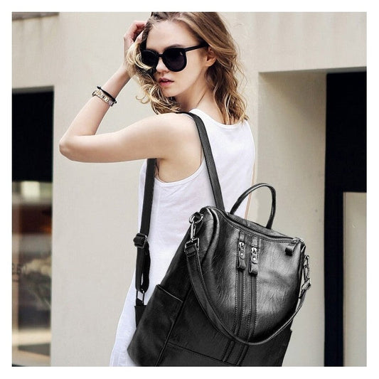Stylish PU Leather Shoulder Bag with Spacious Storage