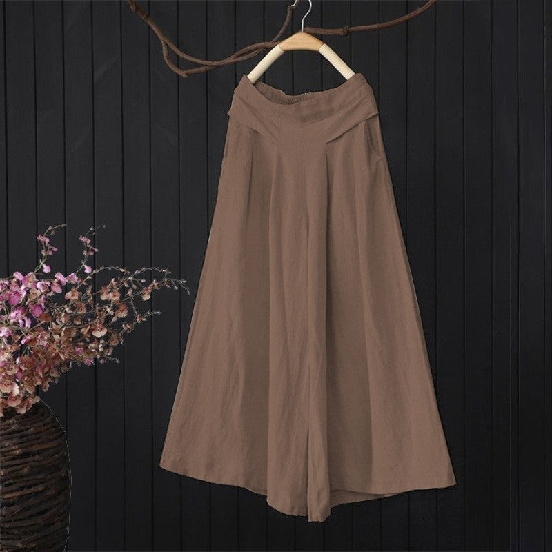 High-Waisted Flowy Culottes