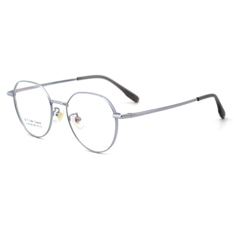 Fashion Titanium Alloy Small Round Frame Clear Lens Glasses