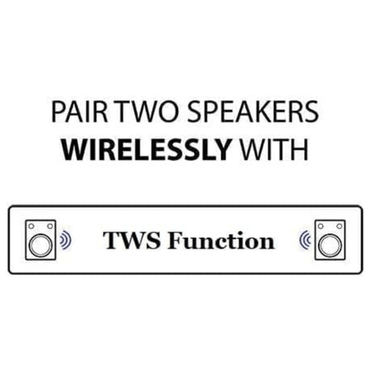 Norcent 12" Portable Wheeled Bluetooth Speaker w Microphone and Flashing Lights