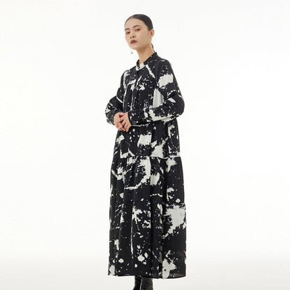 Vintage-Inspired Printed A-Line Dress