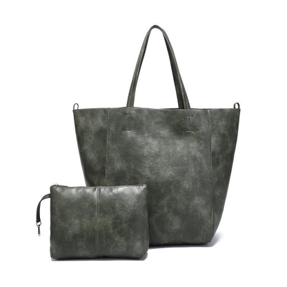 Large Capacity Soft Leather Shoulder Tote Bag