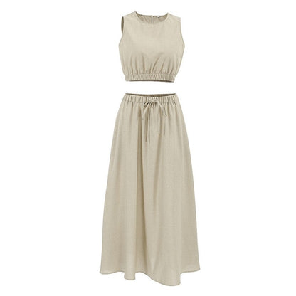 Satin Sleeveless Nightgown and Robe Set