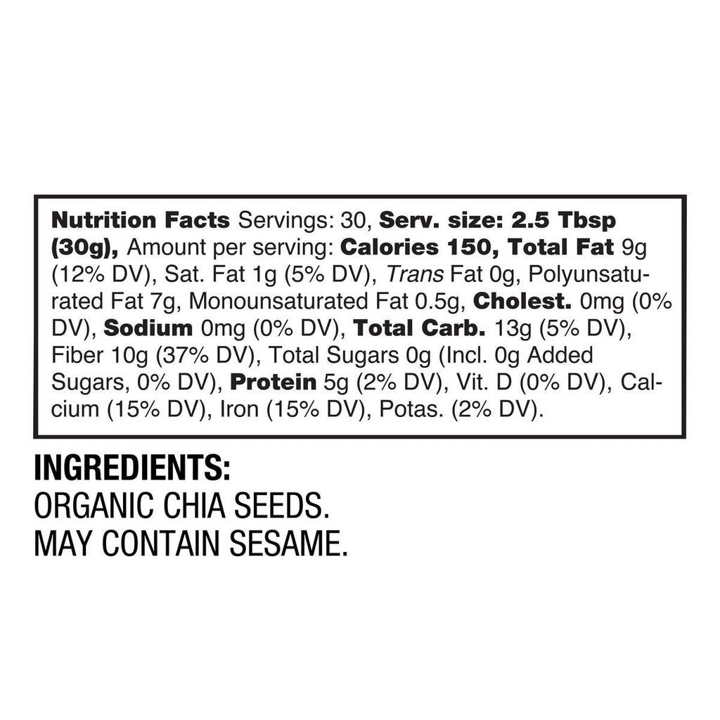 BetterBody Foods Organic Chia Seeds 2 lbs, 32 Oz