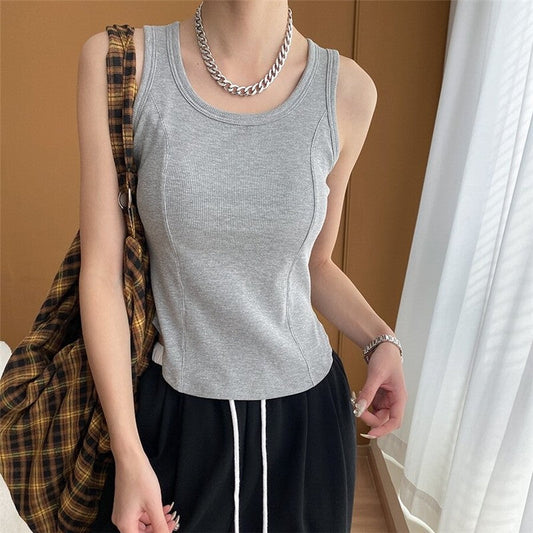 Fishbone Arc Hem Halter Top