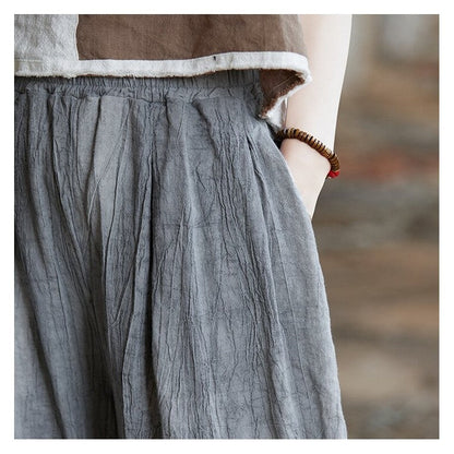 Elastic Waist Tie-Dye Straight Leg Pants