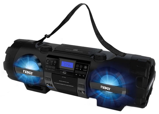 Naxa MP3 & CD Bass Reflex Boombox & PA System with Bluetooth