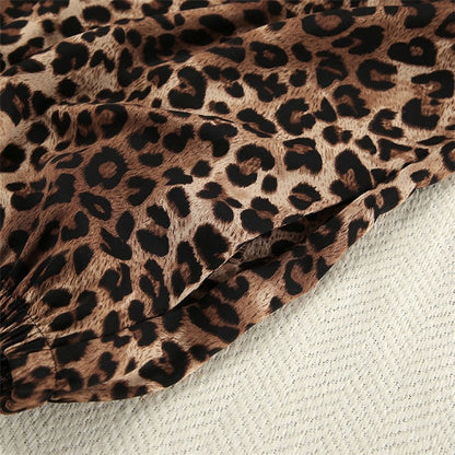 Leopard Print Long Sleeve Pajama Set
