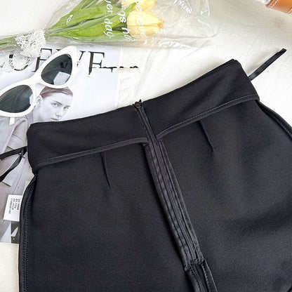 High-Waisted Solid Color Casual Shorts