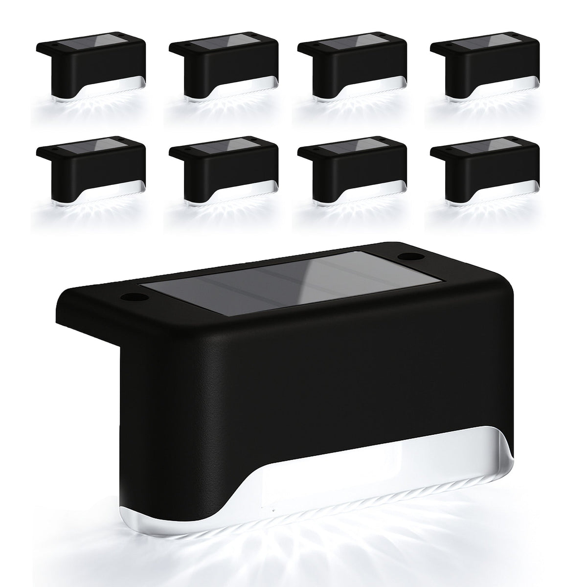 8-Pack Solar LED Deck & Step Lights