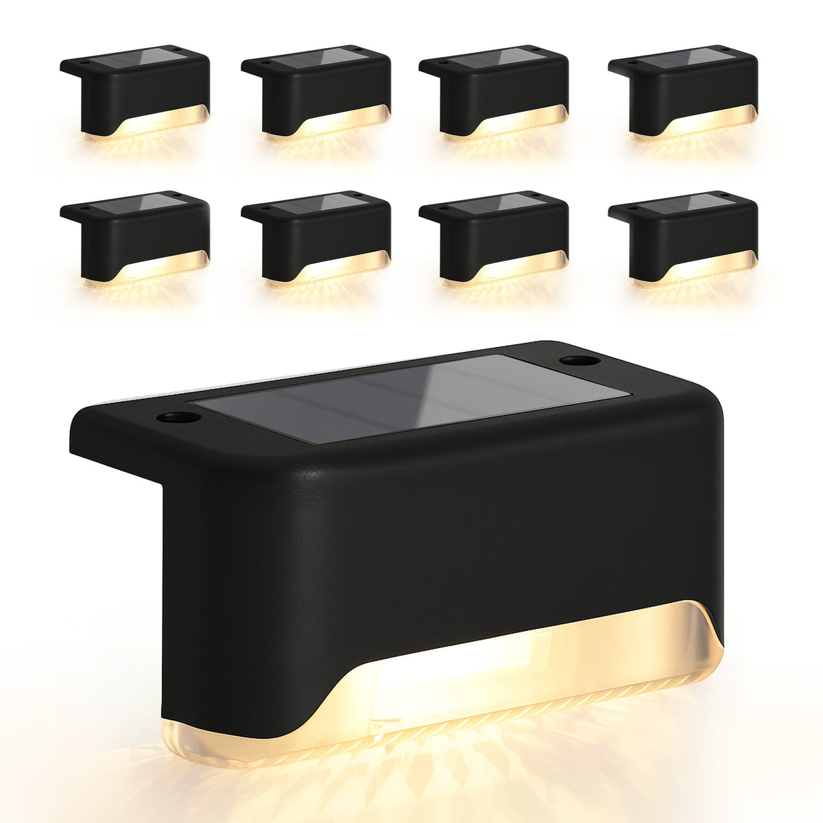 8-Pack Solar LED Deck & Step Lights