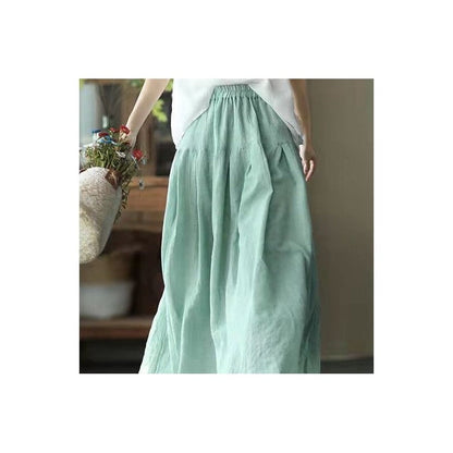 Breathable Double-Layer Elastic Waist Skirt