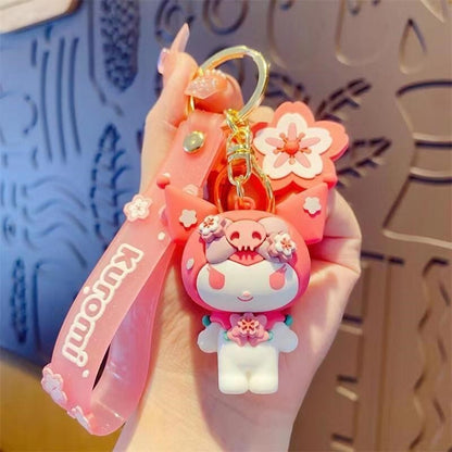 Sakura Cartoon Cat Large Keychain Pendant