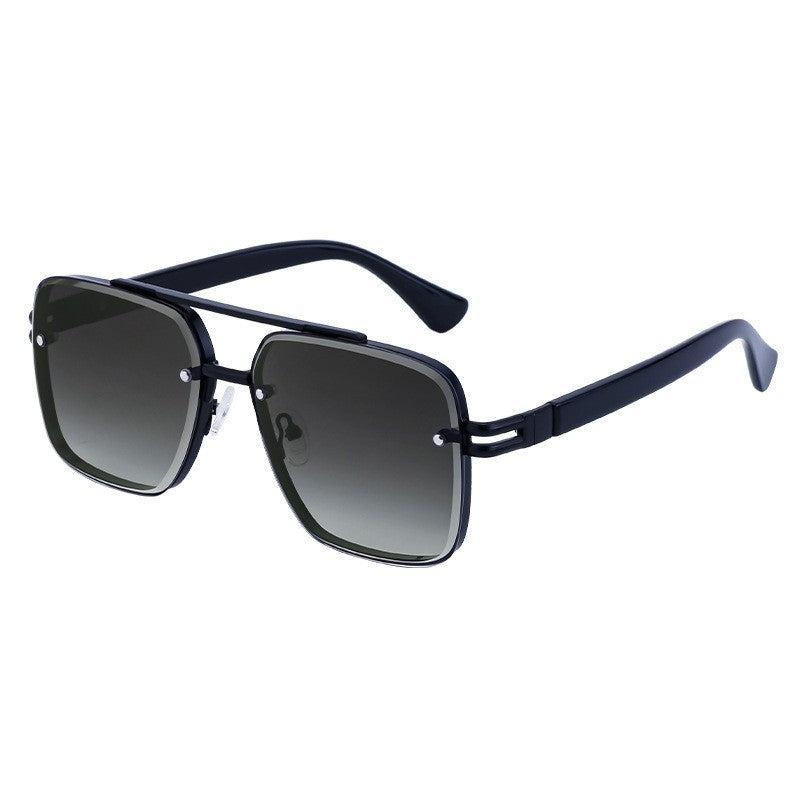Fashionable Men's Double Beam Square Frame Sunglasses