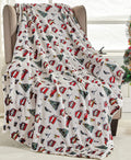 Decor&More Happy Holidays Microplush Throw Blanket (50“ x 60“) - Christmas Time