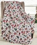 Decor&More Happy Holidays Microplush Throw Blanket (50" x 60") - Christmas Time