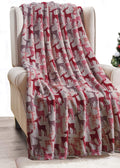 Decor&More Festive Holiday Microplush Throw Blanket (50" x 60") - Reindeer Silhouette