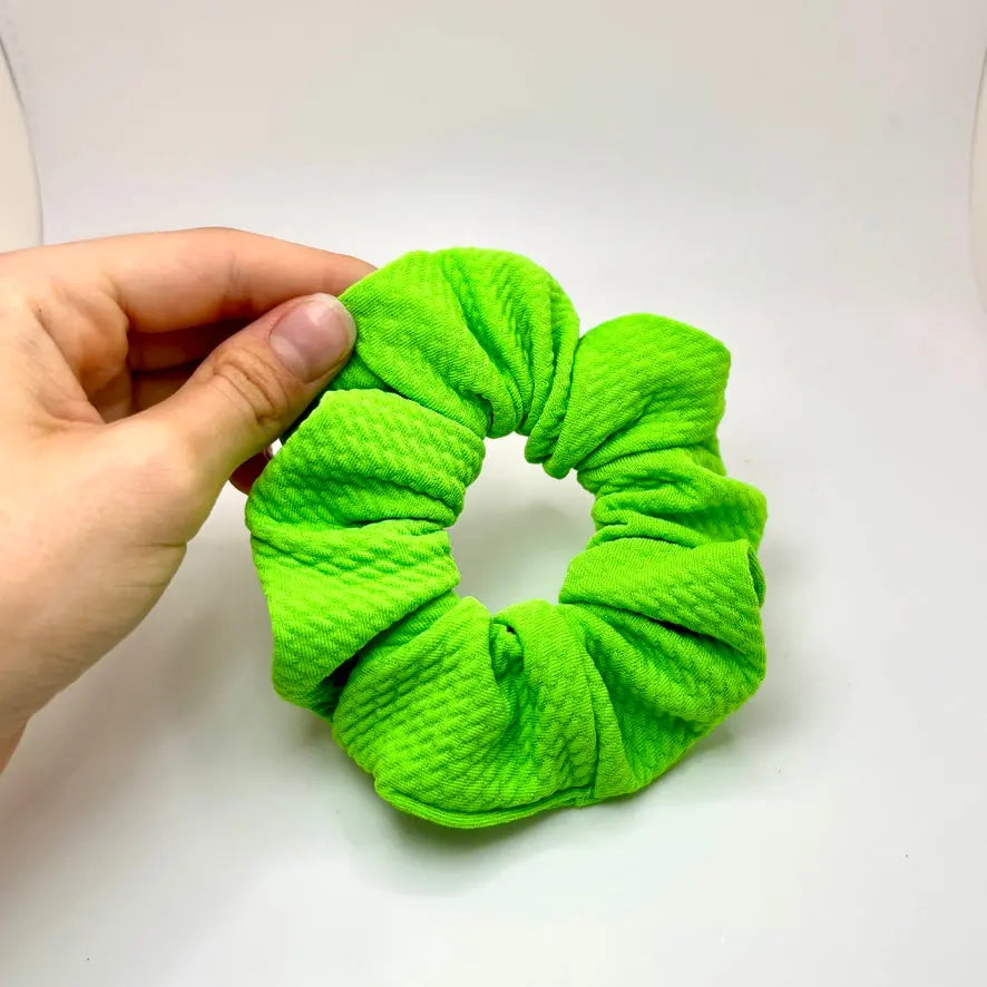 Mini Neon Green Bullet Scrunchie
