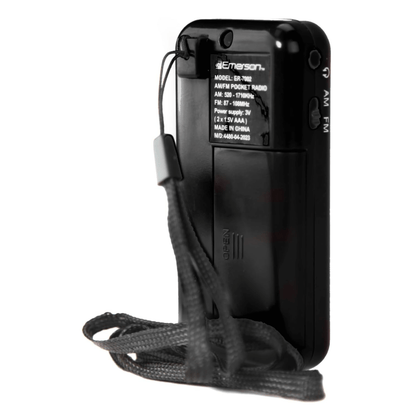 Emerson Portable AMFM Radio with Earbuds and Wide Frequency Range of Stations