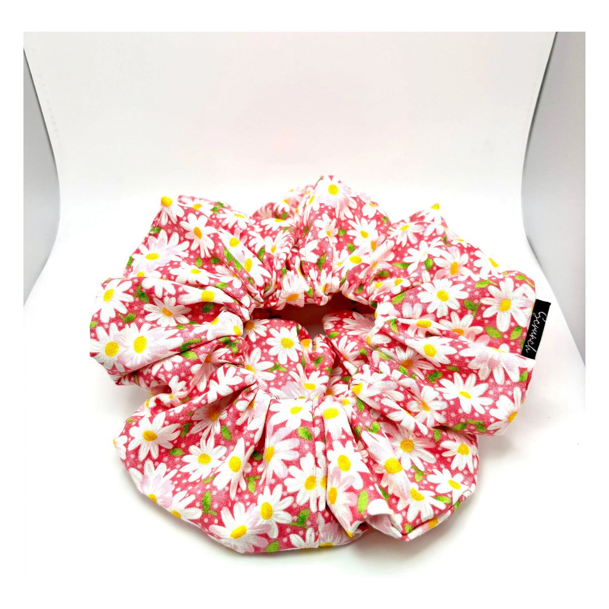 Pink Daisy Summer Scrunchie