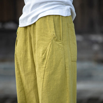 Lightweight Casual Lantern Pants in Solid Color