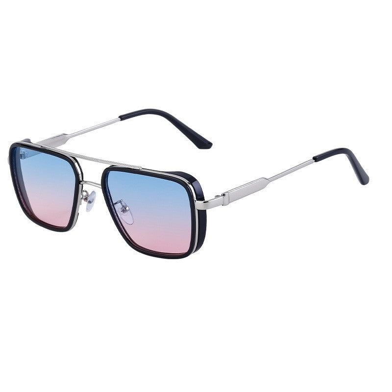 Retro Fashion Men's Sunscreen Box Sunglasses
