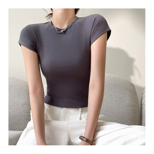 Short Sleeve Cotton Round Neck T-Shirt