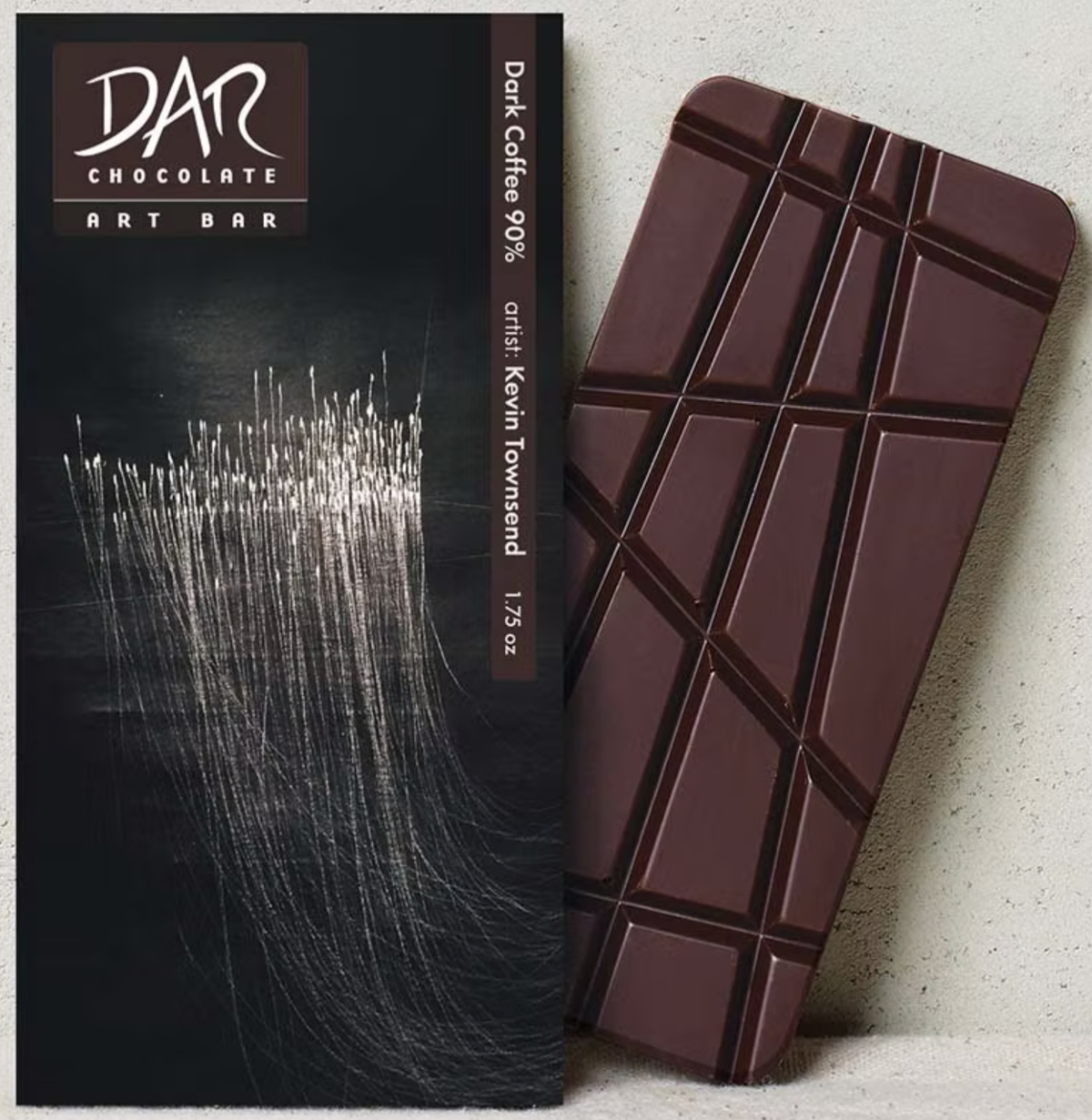 Art Bars! Dark Coffee 90% Chocolate Bar Organic Vegan