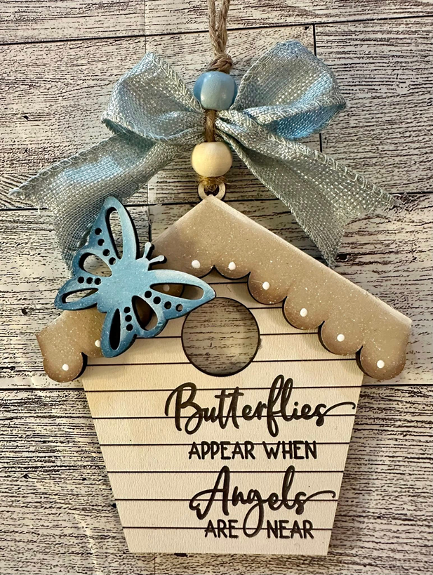 Butterfly House Memorial Ornament