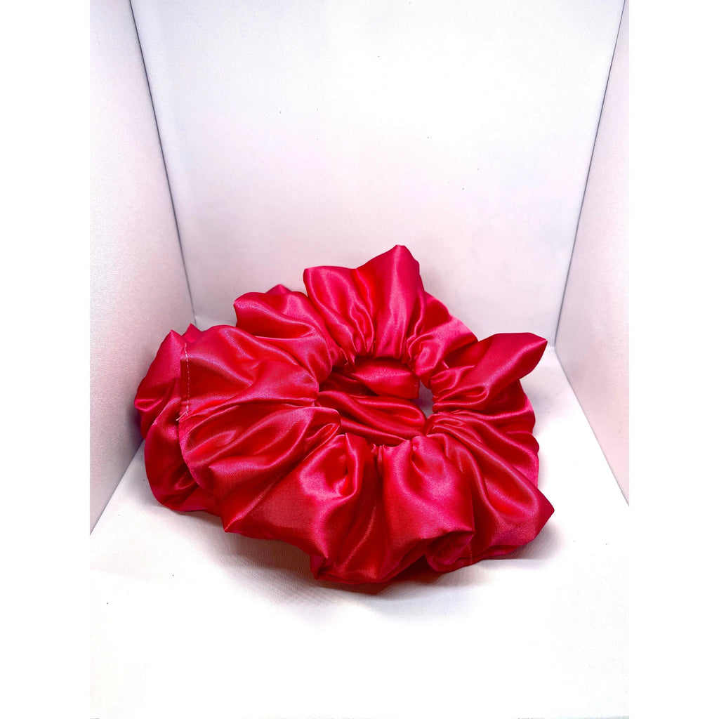 Hot Pink Silk Scrunchie