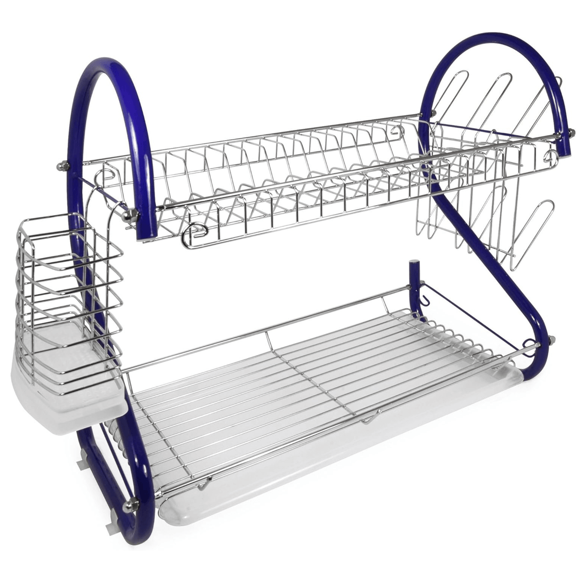 Better Chef 16" 2-Level Colored-Chrome-Plated S-Shaped Dish Rack